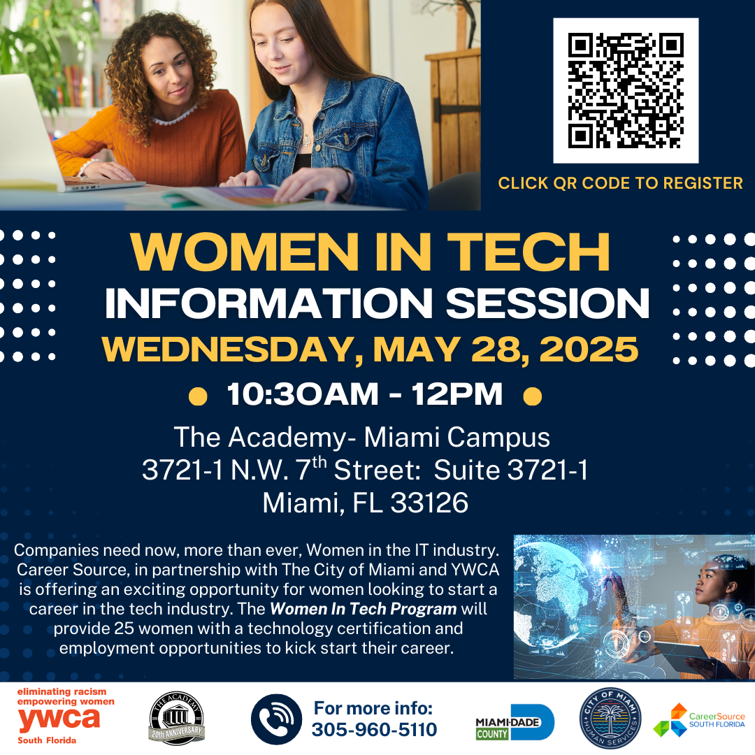 women in tech info flyer